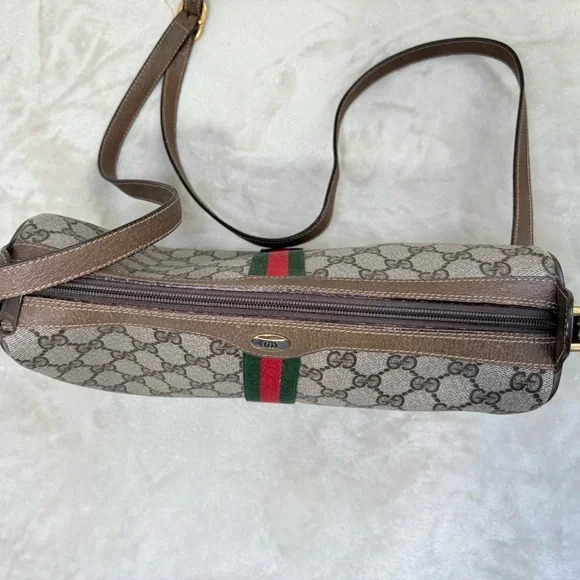 Vintage Gucci Monogrammed GG Supreme purse with red and green stripe - Picture 4 of 11